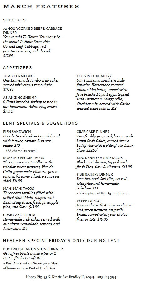 <strong>March into Flavor with Our Seasonal Specials</strong>